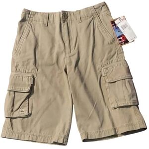 NWT Quiksilver Tan Cargo Boys Shorts with Utility Pockets ~size 12